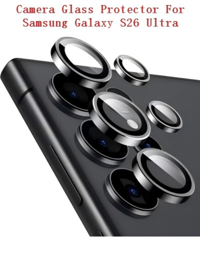 حامي عدسة كاميرا سامسونج جالاكسي S26 ألترا، HD مضاد للتوهج، متوافق مع الجرابات، إعادة إنتاج ألوان فائقة، زجاج مقسى فائق النحافة 9H، مقاوم للخدوش، حامي عدسة فردي سهل التركيب - Image 1